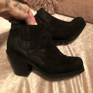 Black sued booties